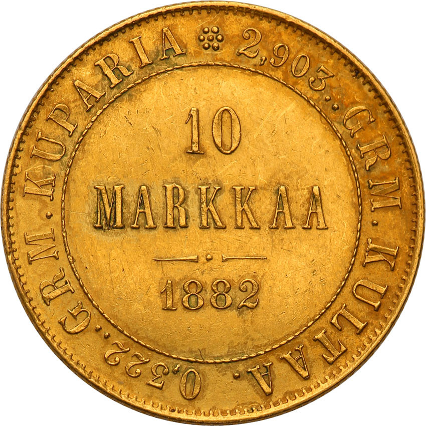 Finlandia/Rosja. Aleksander III. 10 Marek 1882 S, Helsinki